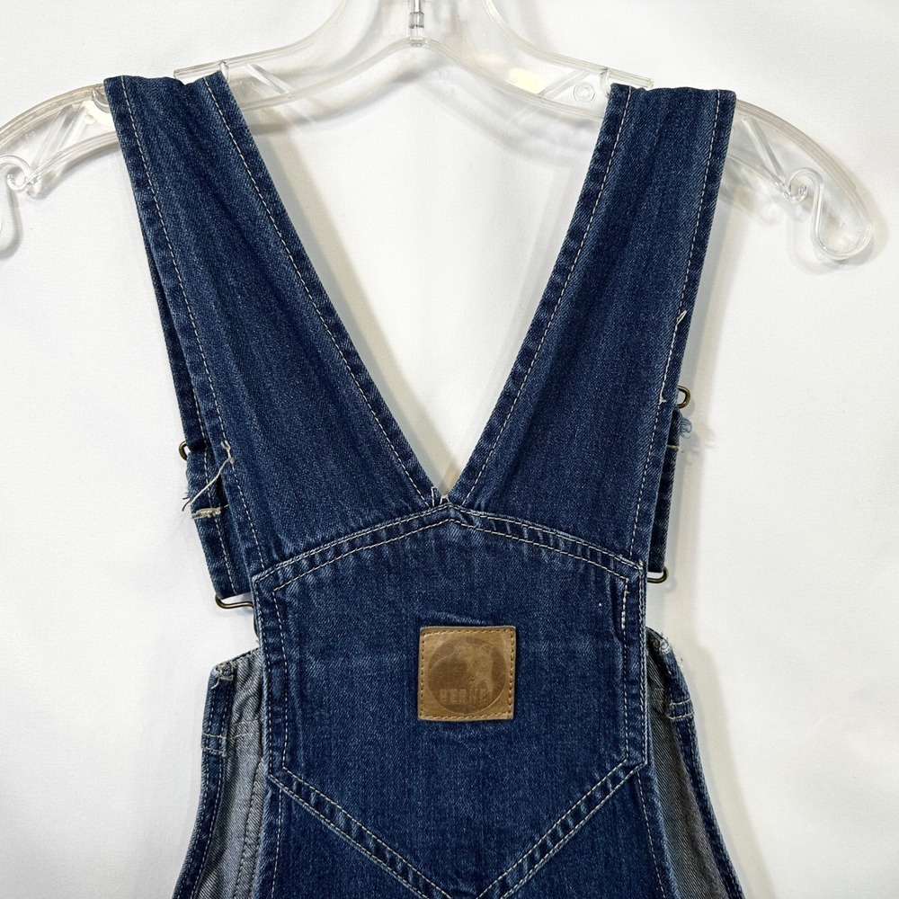 Berne Mens 36x32 Denim Bib Overalls Dark Wash Workwear Blue Cotton Carpenter B - Picture 10 of 12